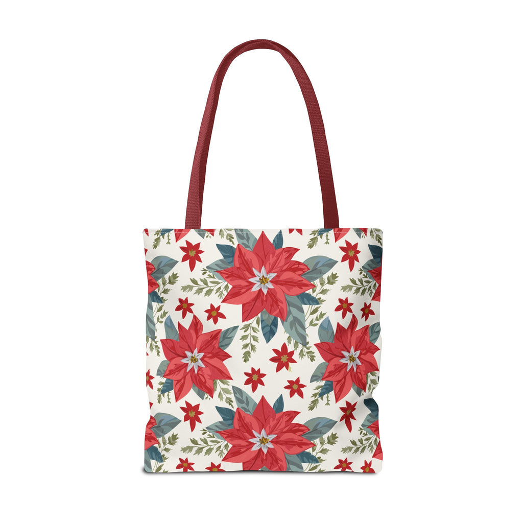 Weihnachtsstern Stofftasche – Festliches Blumenmuster