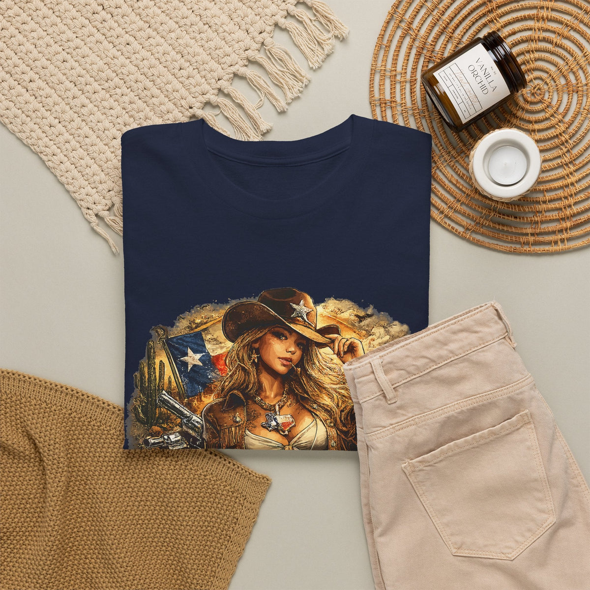 Texas Cowgirl T-Shirt – Vintage Western & Rodeo Grafik-T-Shirt
