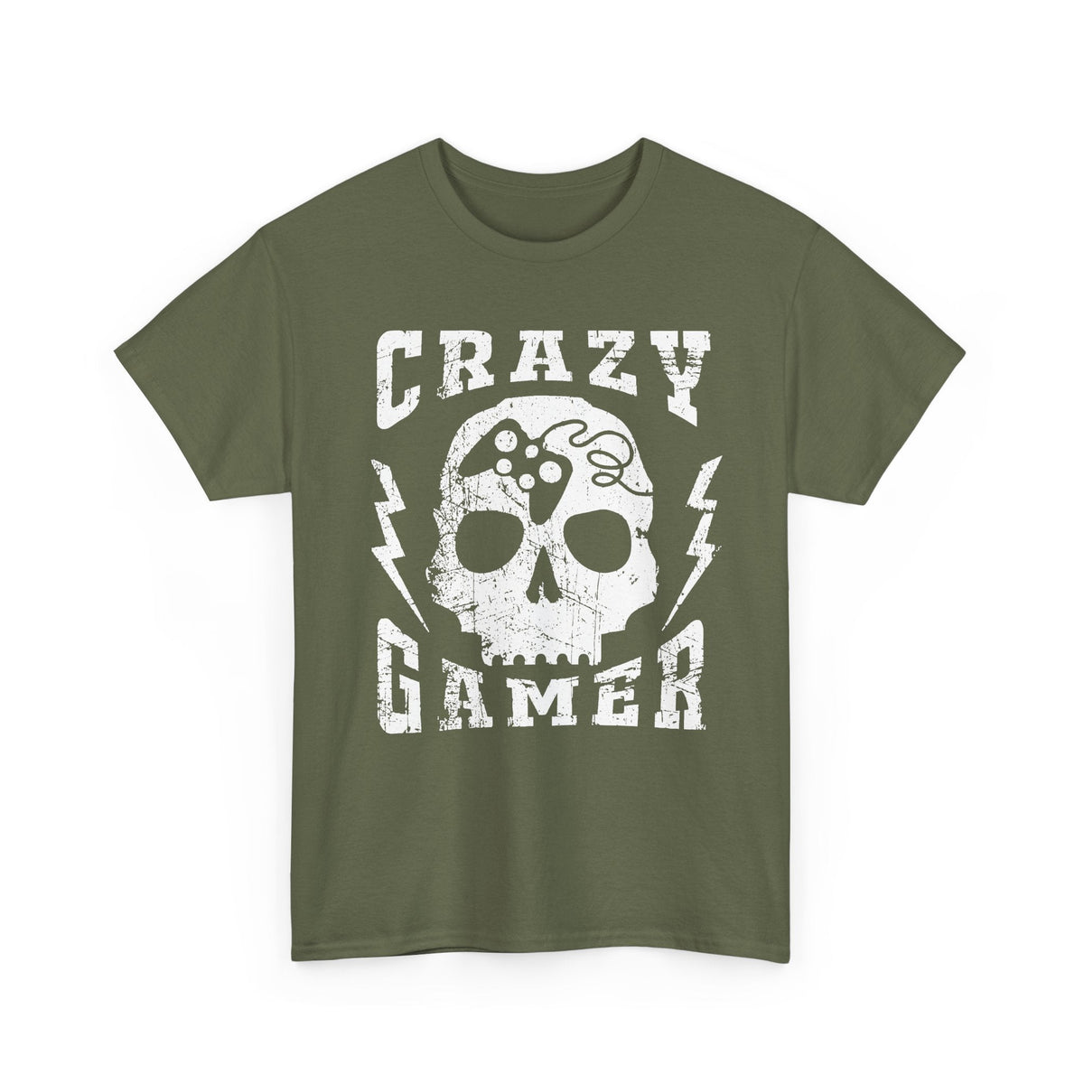 Crazy Gamer T-Shirt – Totenkopf Gaming Streetwear Grafik-T-Shirt