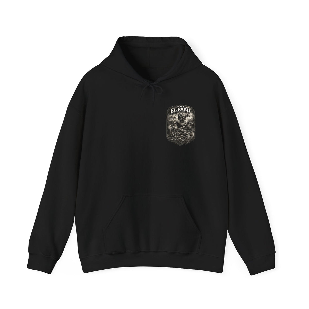 El Paso Hoodie Texas Border Streetwear, Dark Western Graphic Hoodie, Urban Unisex Hoodie – Kalabula