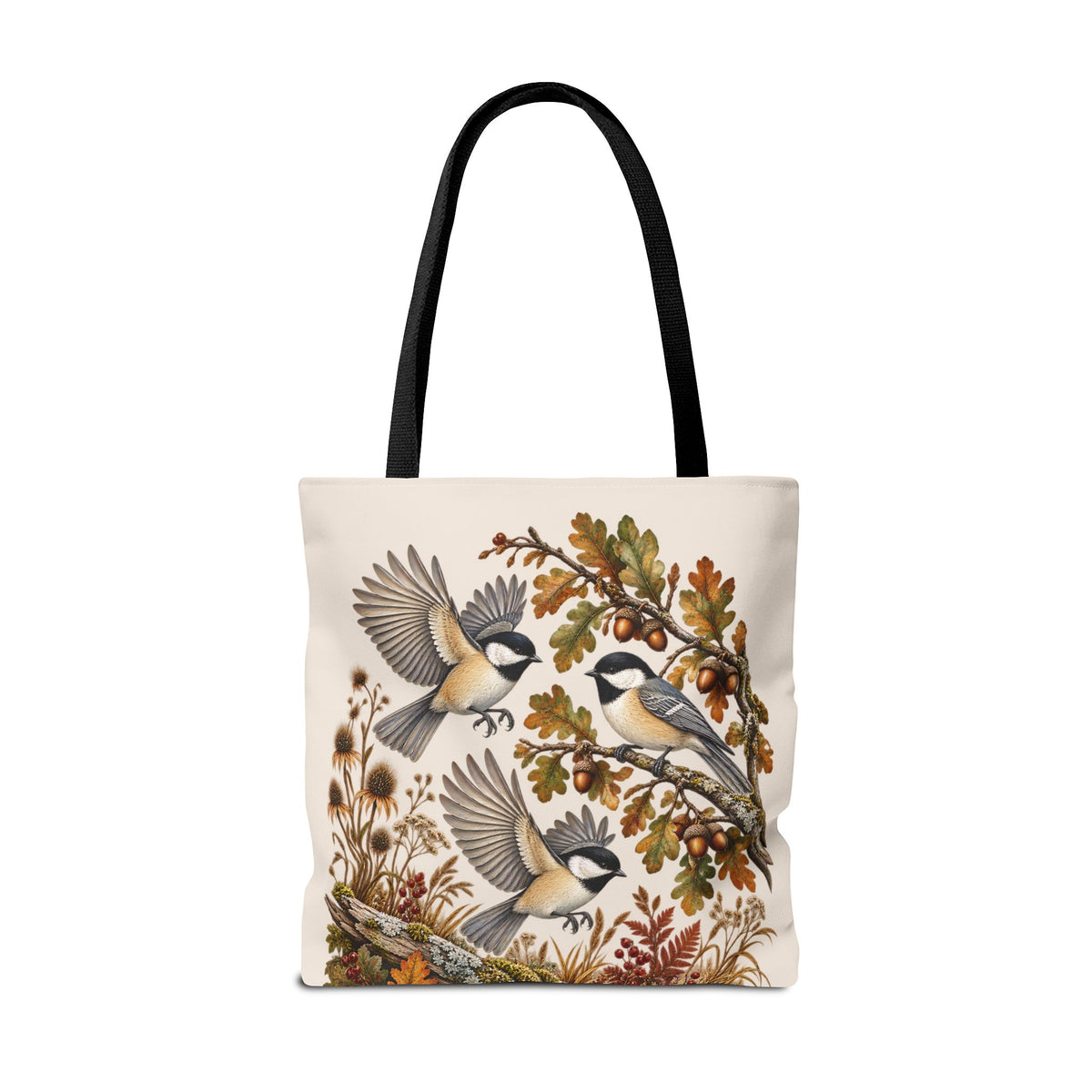 Vogel Stofftasche – Vintage Meisen & Naturmotiv Einkaufstasche