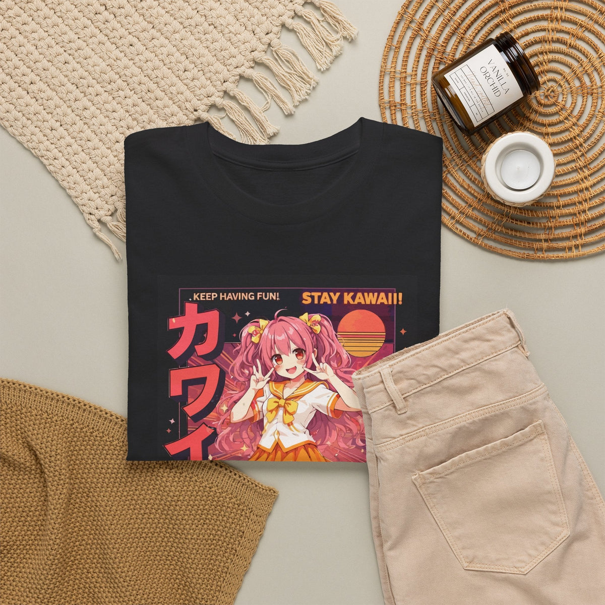 Kawaii Anime Girl T-Shirt – Japanisch inspiriertes Grafik-T-Shirt
