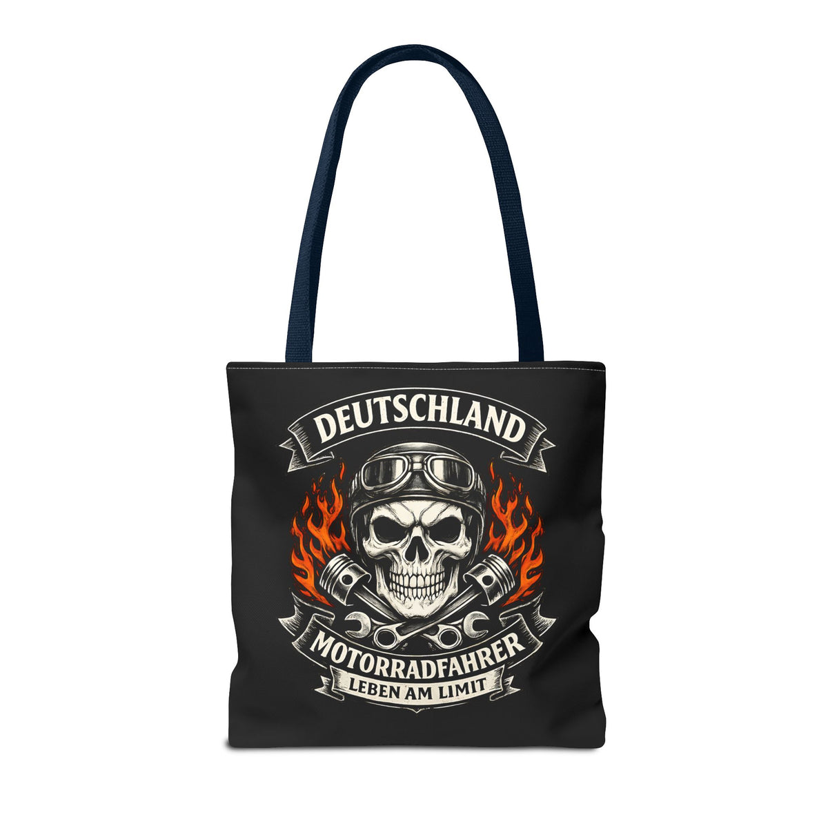 Motorradfahrer Stofftasche – Deutschland Biker Totenkopf Motiv