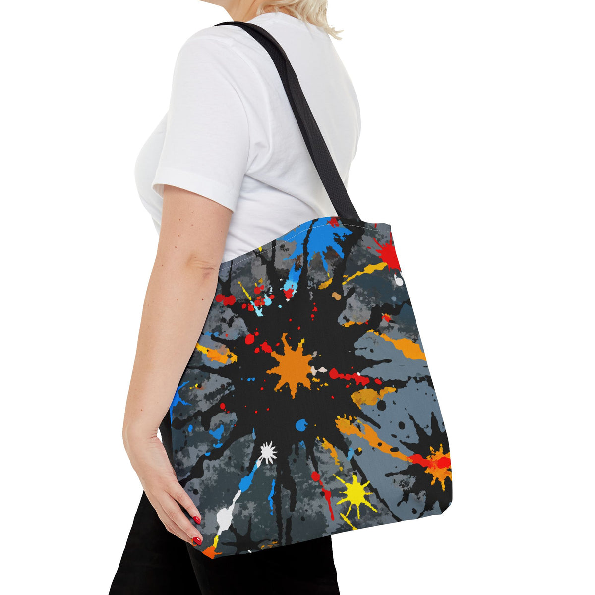 Abstrakte Kunst Stofftasche – Color Splash Design