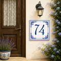 Personalisiertes Hausnummernschild Taormina – Keramik P13