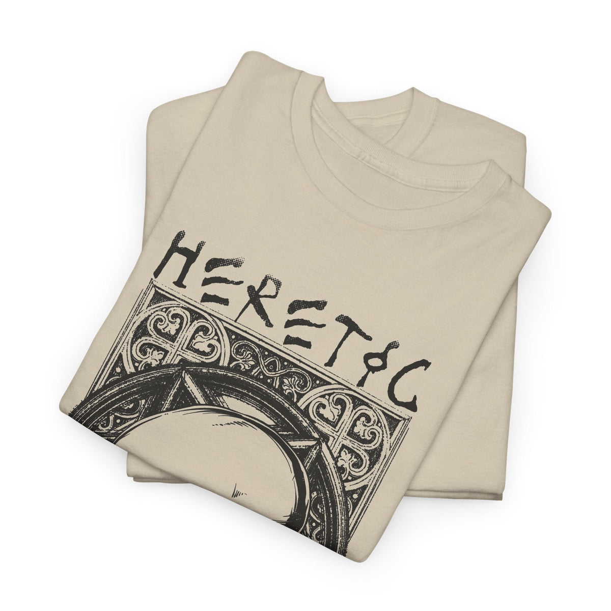 Heretic Skull T-Shirt – Gothic Pentagramm Grafik-T-Shirt