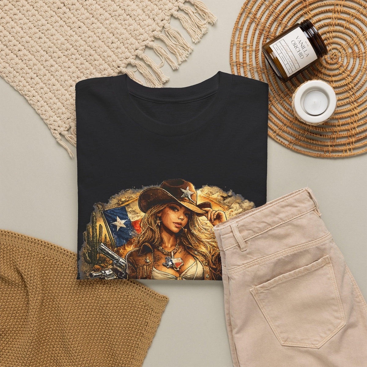 Texas Cowgirl T-Shirt – Vintage Western & Rodeo Grafik-T-Shirt