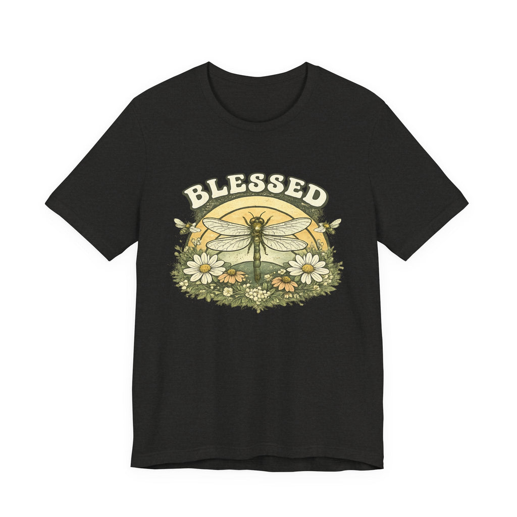 Blessed Dragonfly T-Shirt Blumen & Natur T-Shirt Boho & Glaube T-Shirt Vintage-Botanik Graphic
