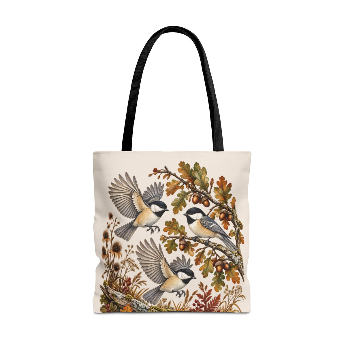Vogel Stofftasche – Vintage Meisen & Naturmotiv Einkaufstasche