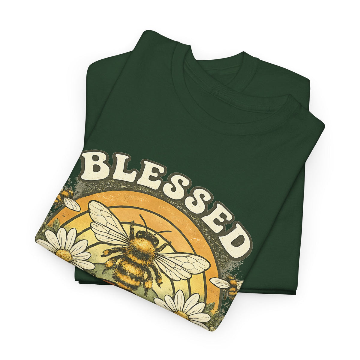 Blessed Bee T-Shirt – Christlicher Glaube & Blumen-Biene Grafik-T-Shirt