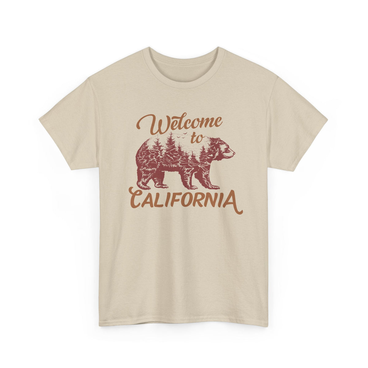 Welcome to California T-Shirt – Vintage Kalifornien-Bär Grafik-T-Shirt