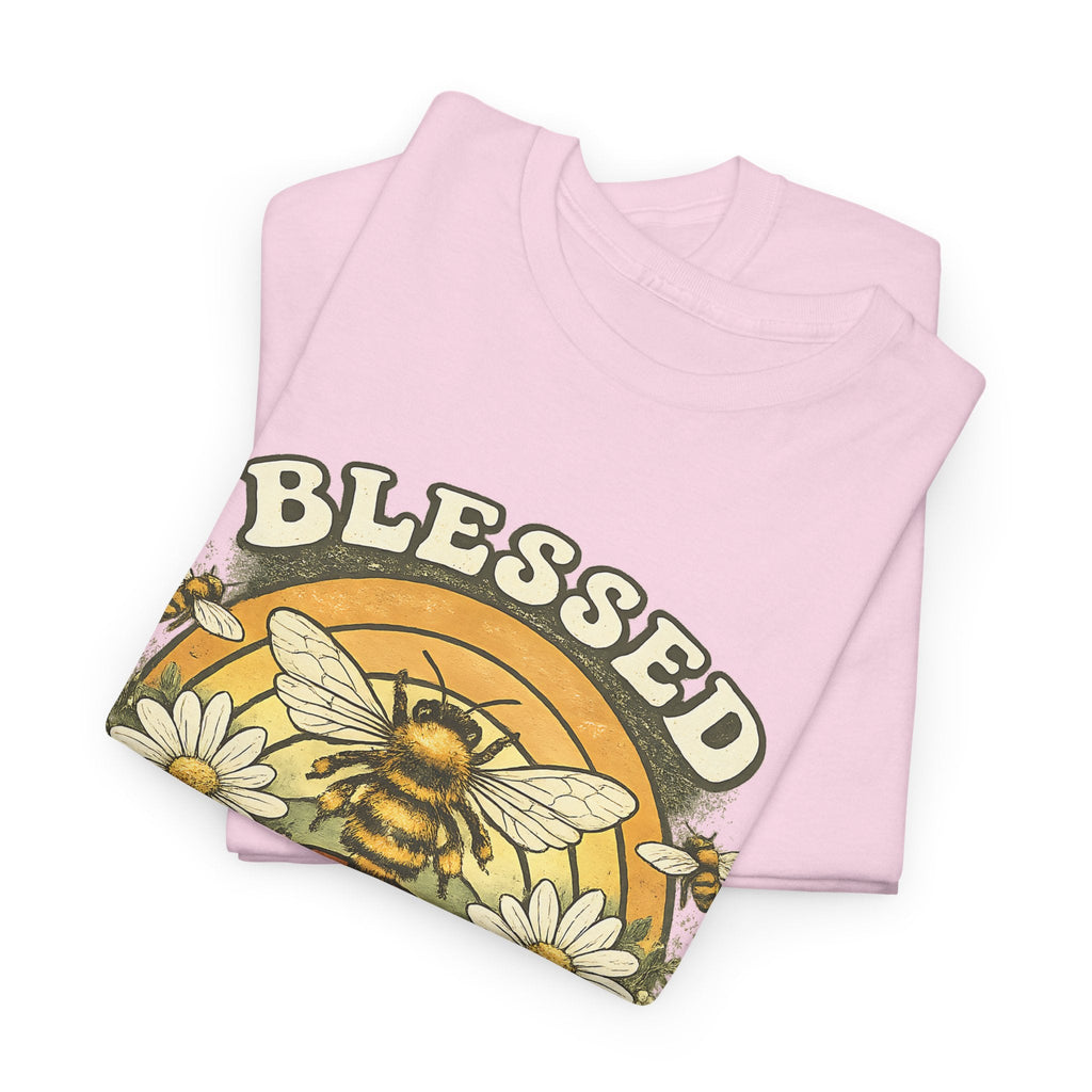 Blessed Bee T-Shirt – Christlicher Glaube & Blumen-Biene Grafik-T-Shirt