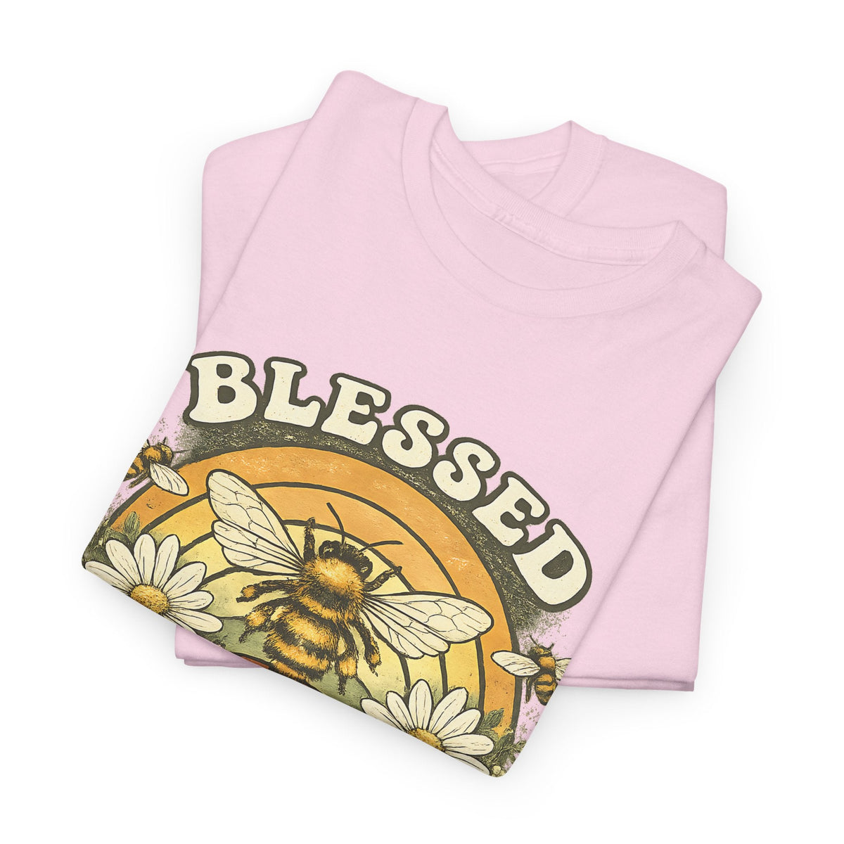 Blessed Bee T-Shirt – Christlicher Glaube & Blumen-Biene Grafik-T-Shirt
