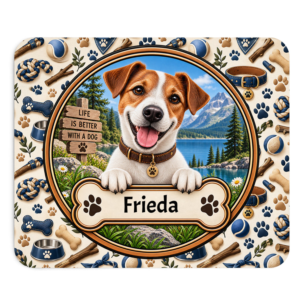 Personalisiertes Jack-Russell-Terrier-Mousepad mit Name