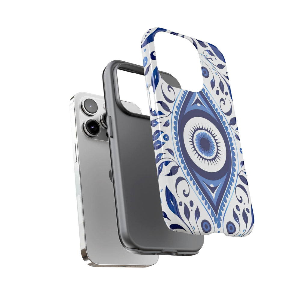 Blaues Nazar-Auge Robuste Handyhülle – Ornamentales Nazar-Design