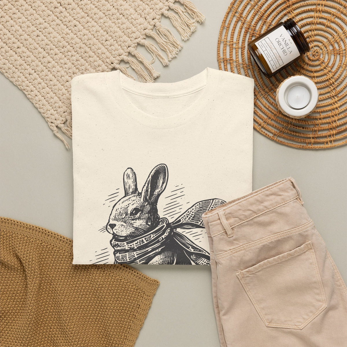 Bicycle Bunny T-Shirt – Lustiger Vintage-Hase Grafik-T-Shirt