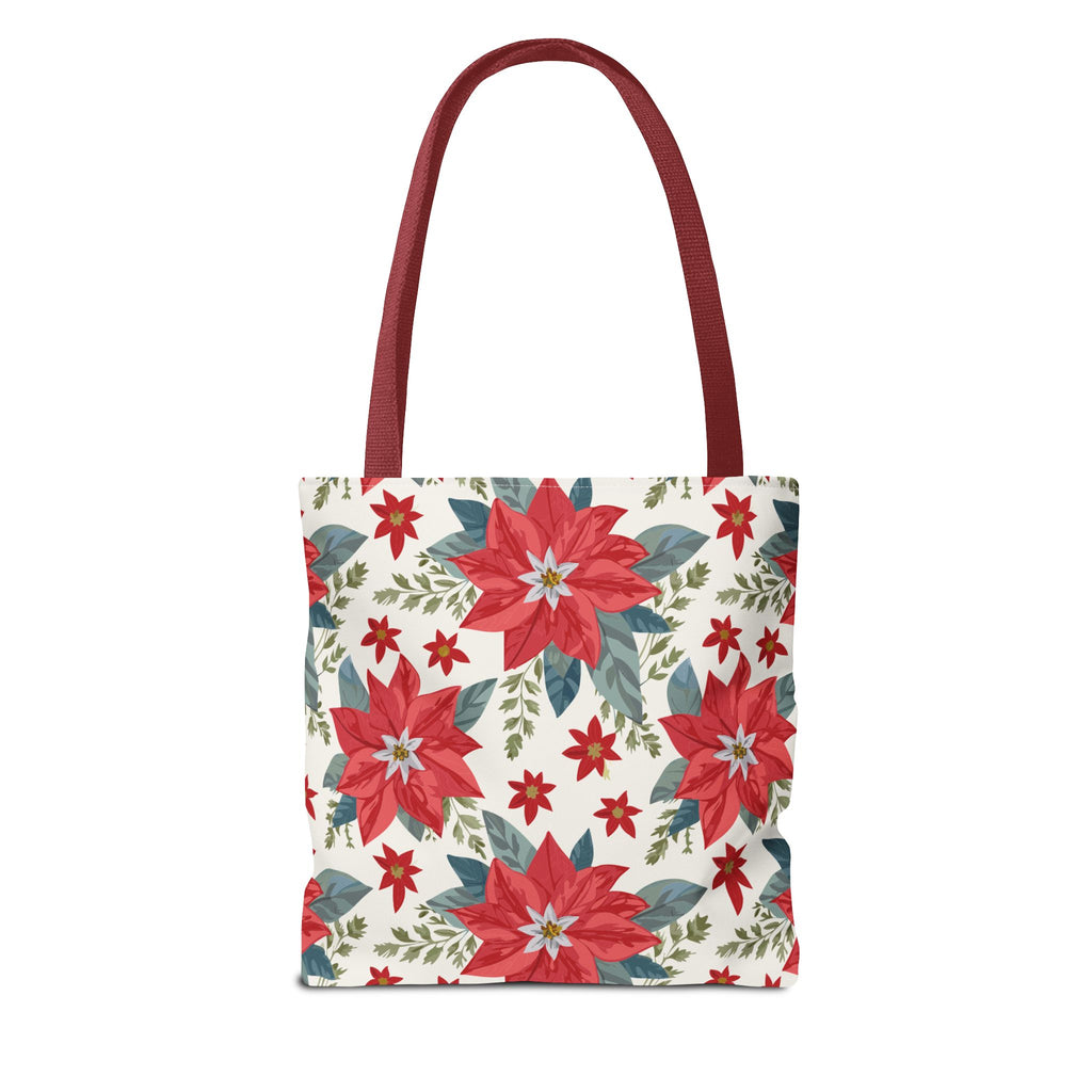 Weihnachtsstern Stofftasche – Festliches Blumenmuster