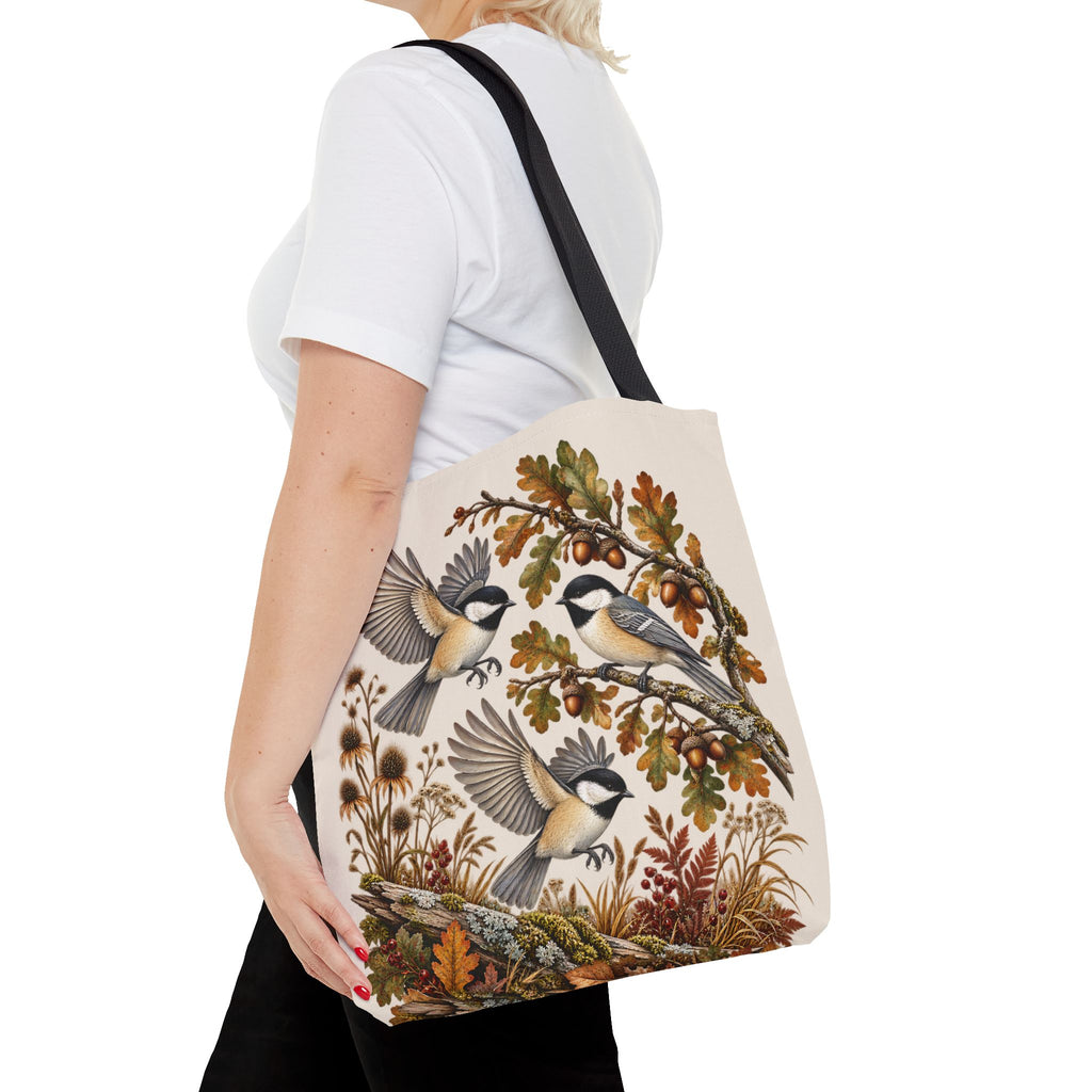 Vogel Stofftasche – Vintage Meisen & Naturmotiv Einkaufstasche