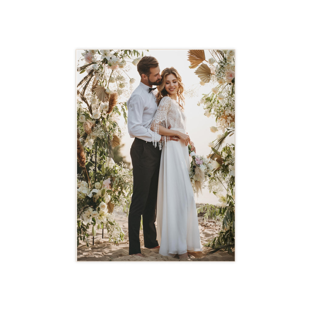 Personalisierte Fototafel aus Keramik – Hochzeit & Paar 20 × 25 cm