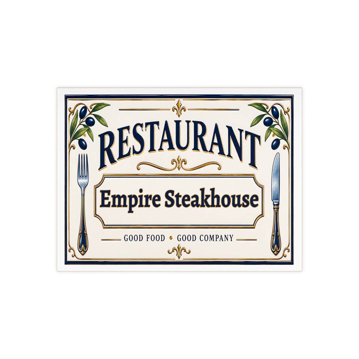 Personalisiertes Restaurantschild aus Keramik – SE9