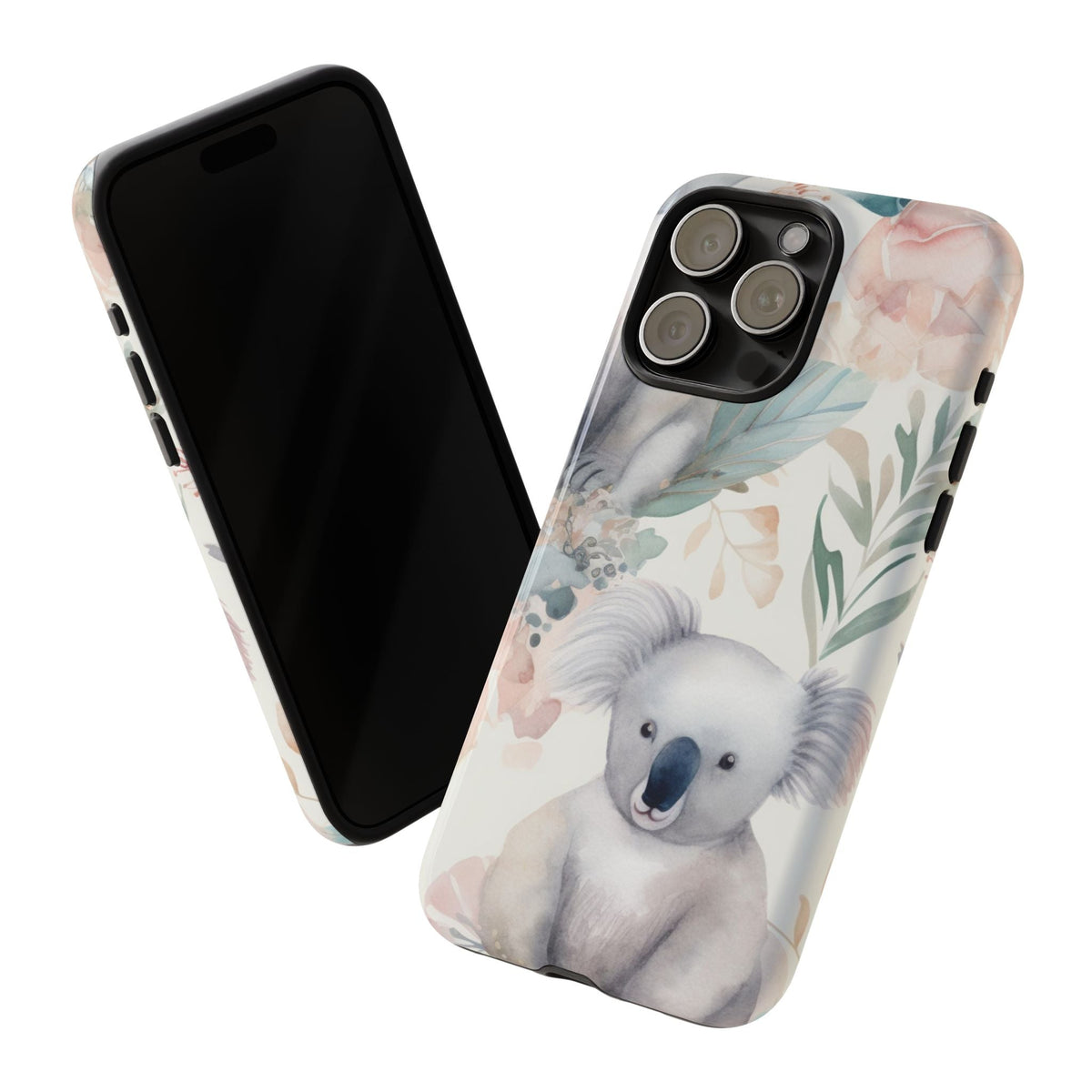 Süßer Koala Robuste Handyhülle – Botanisches Aquarell-Design