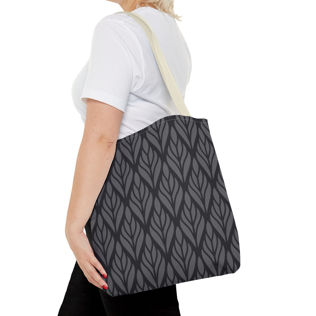 Elegante Stofftasche – Schwarzes Abstraktes Muster