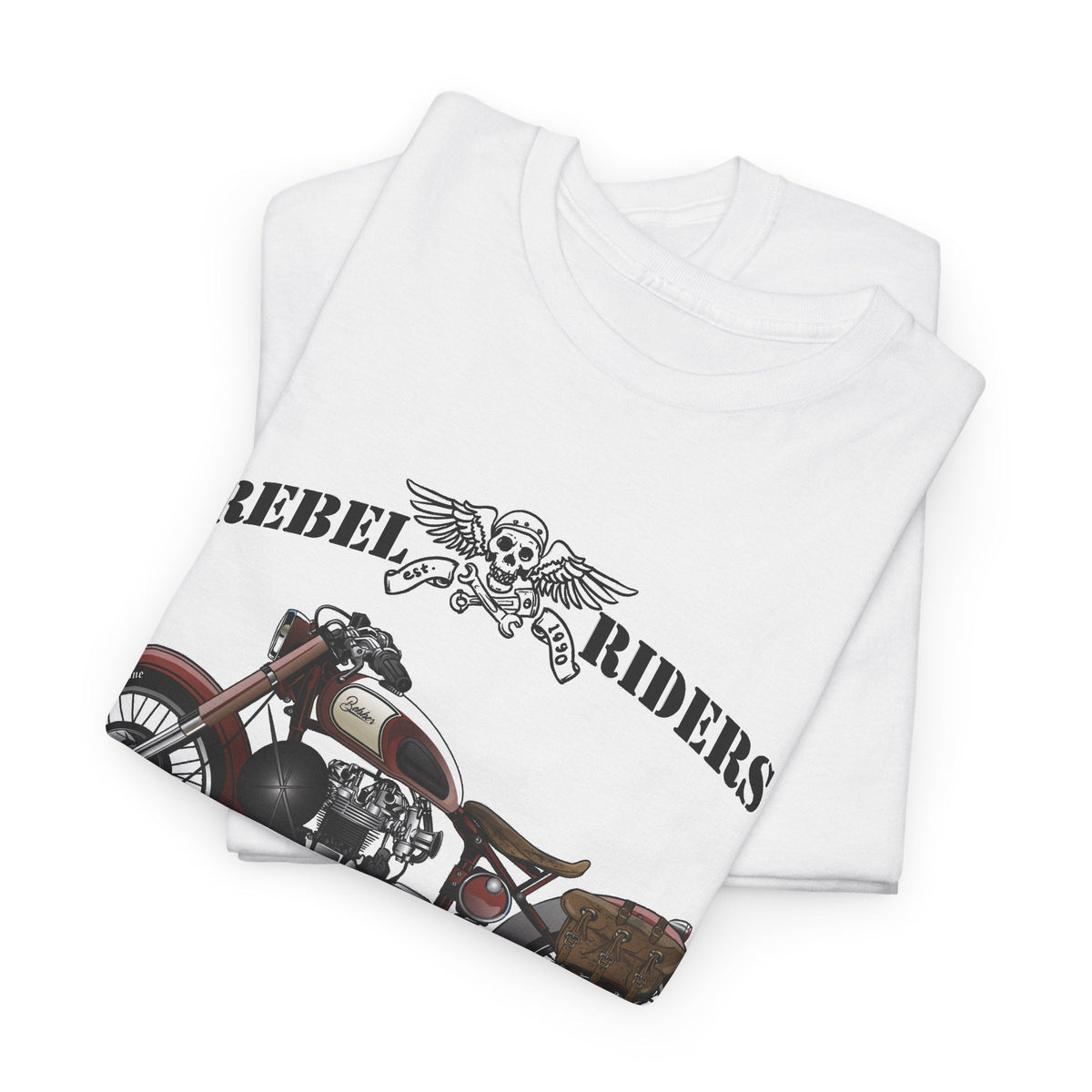 Rebel Riders T-Shirt – Vintage Motorrad & Biker Grafik-T-Shirt