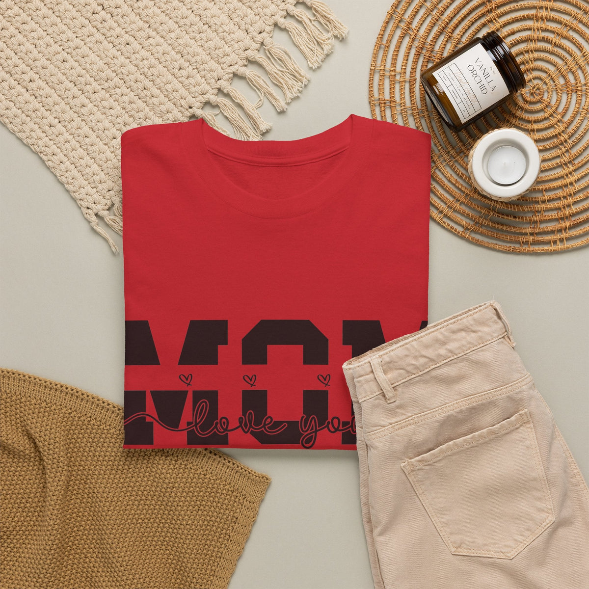 “Mom, I Love You” T-Shirt – Minimalistisches Muttertagsgeschenk T-Shirt