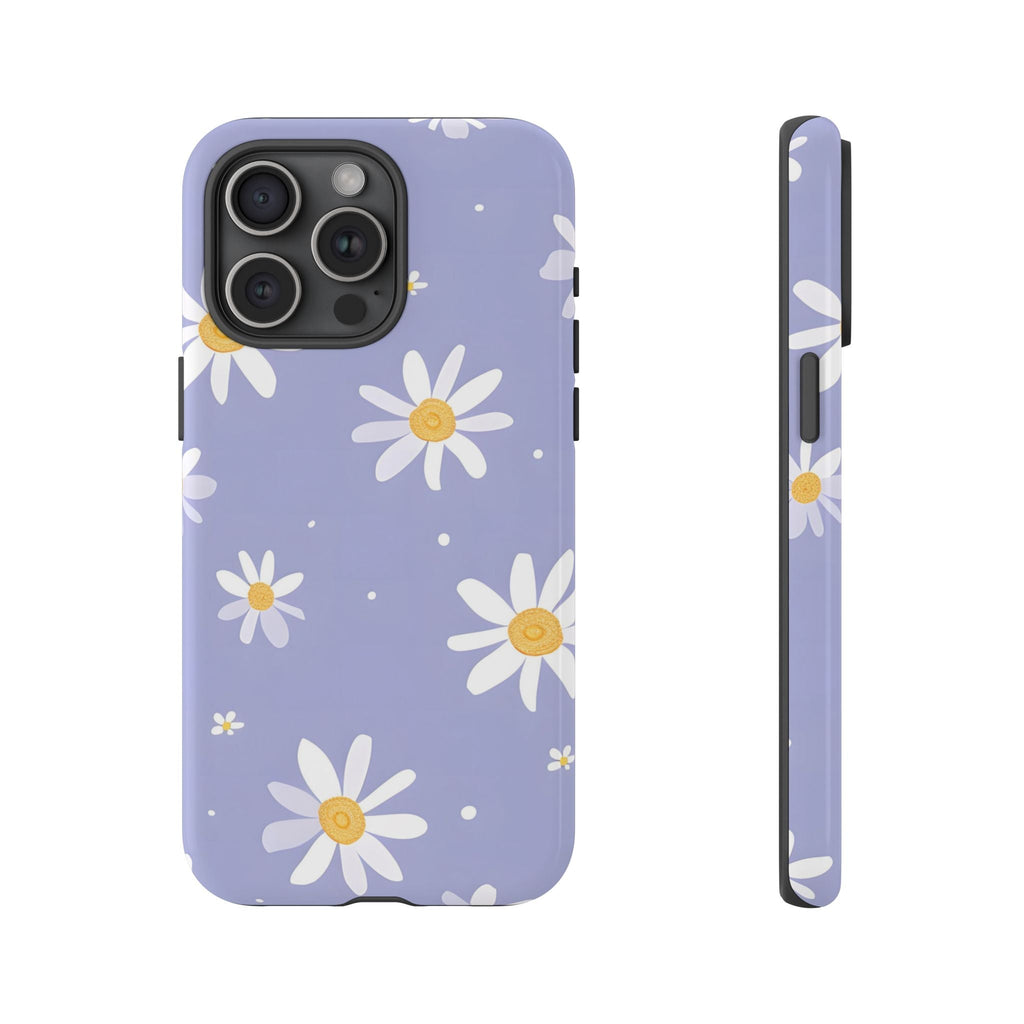 Lavendel-Gänseblümchen Robuste Handyhülle – Blumen Pattern Design