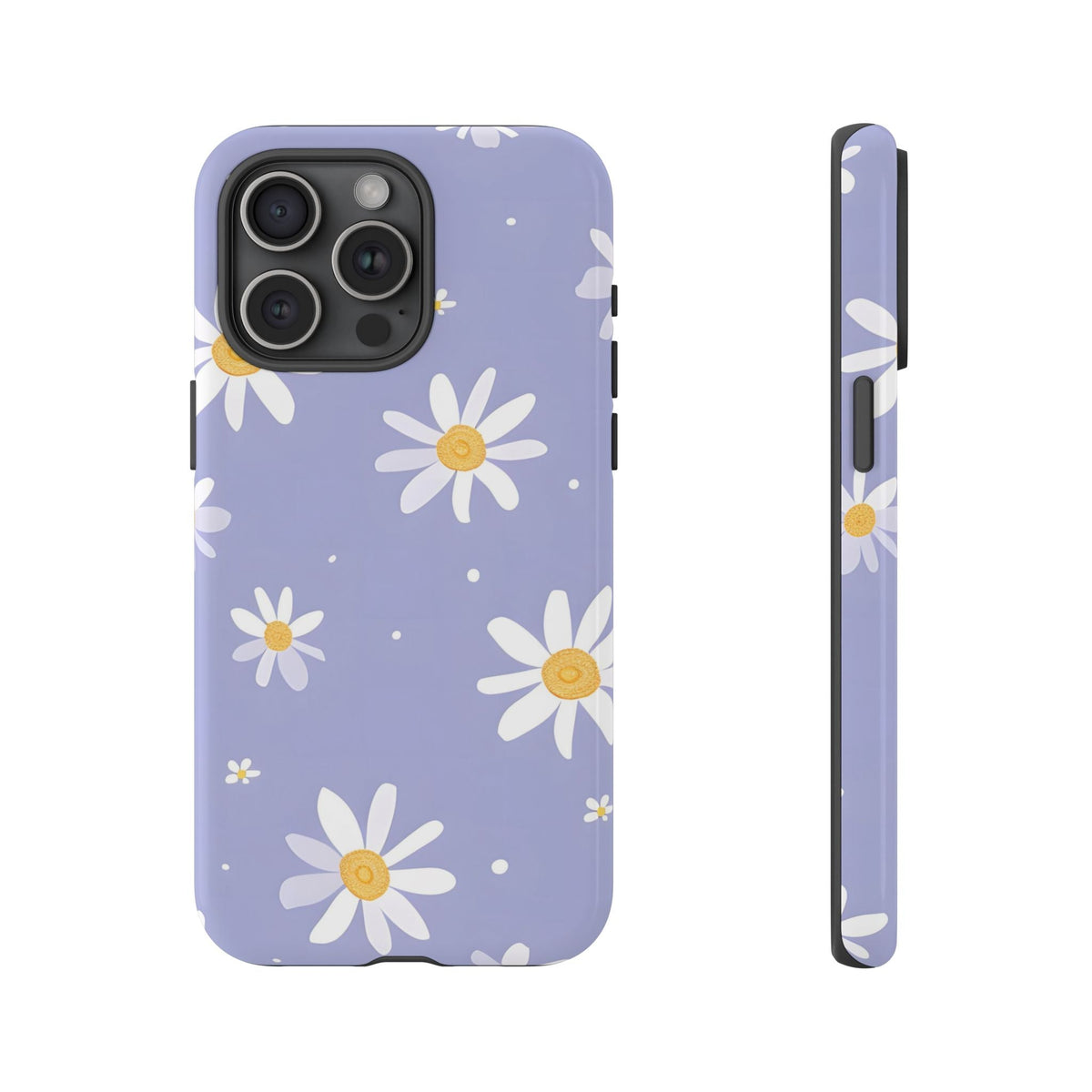 Lavendel-Gänseblümchen Robuste Handyhülle – Blumen Pattern Design
