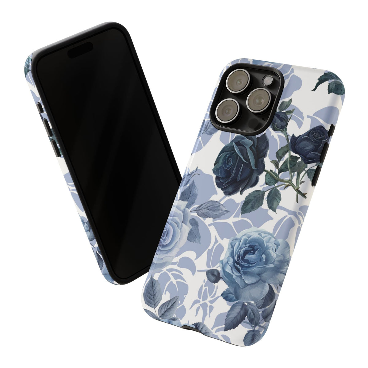 Blaue Rose Handyhülle – Elegante robuste Handyhülle mit Blumen