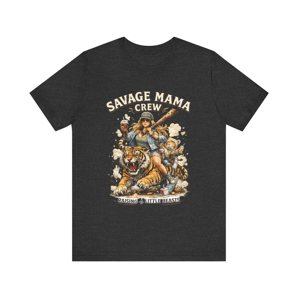 Savage Mama Crew T-Shirt Lustige Mama T-Shirt, Starke Mama Grafik-T-Shirt, Geschenk für coole Mamas