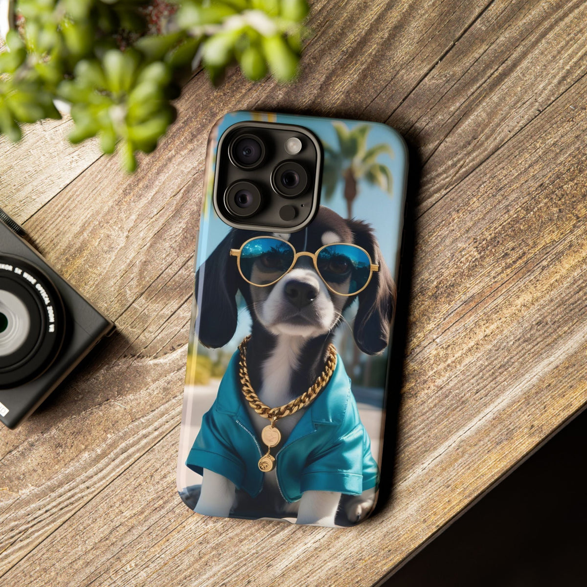 Cooler Hund Handyhülle – Robuste Handyhülle mit Sonnenbrille & Sommerstil