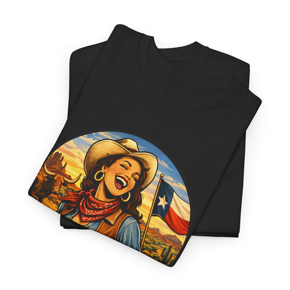 Texas Cowgirl T-Shirt – Vintage Western Texas Grafik-T-Shirt
