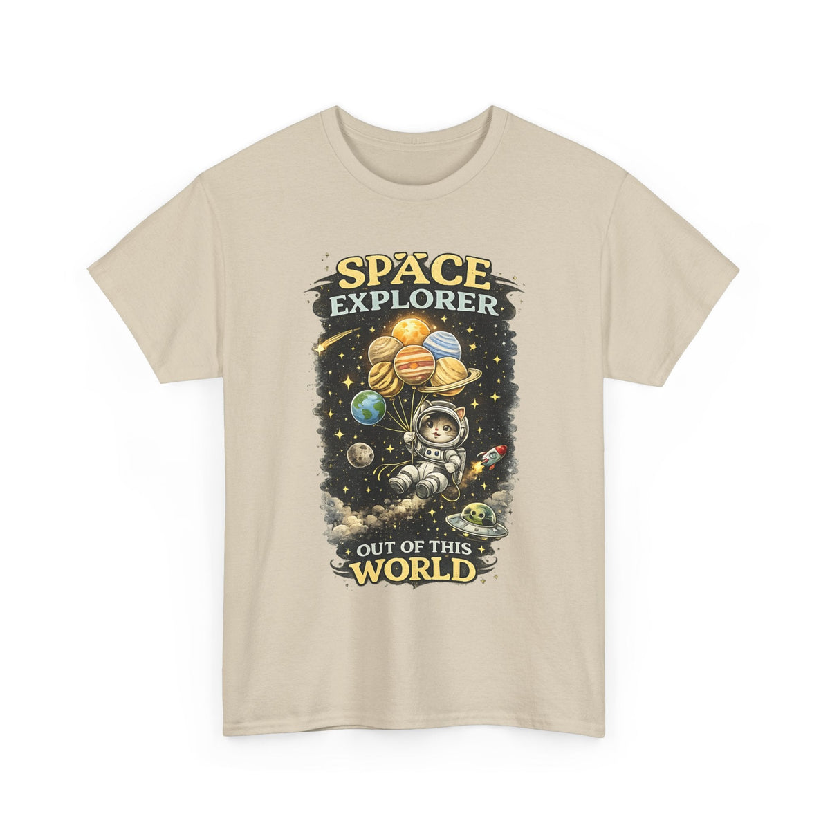 Space Explorer T-Shirt – Astronaut, Galaxie & Planeten Grafik-T-Shirt