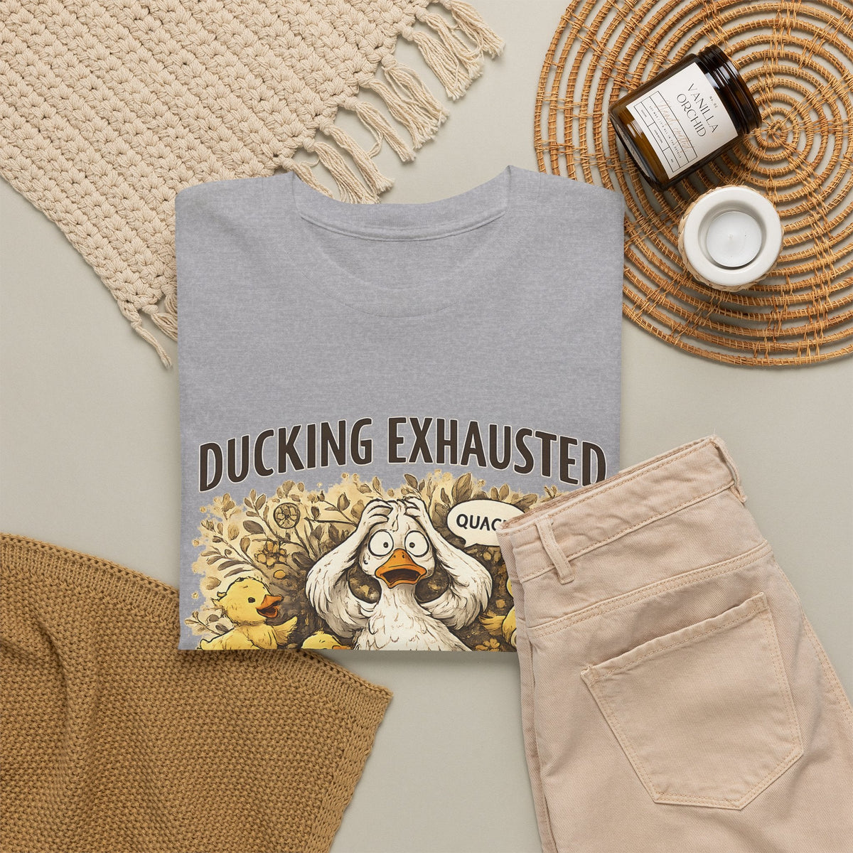 “Ducking Exhausted” T-Shirt – Lustige müde Mama Grafik-T-Shirt
