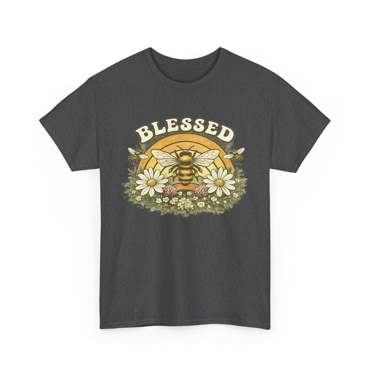 Blessed Bee T-Shirt – Christlicher Glaube & Blumen-Biene Grafik-T-Shirt