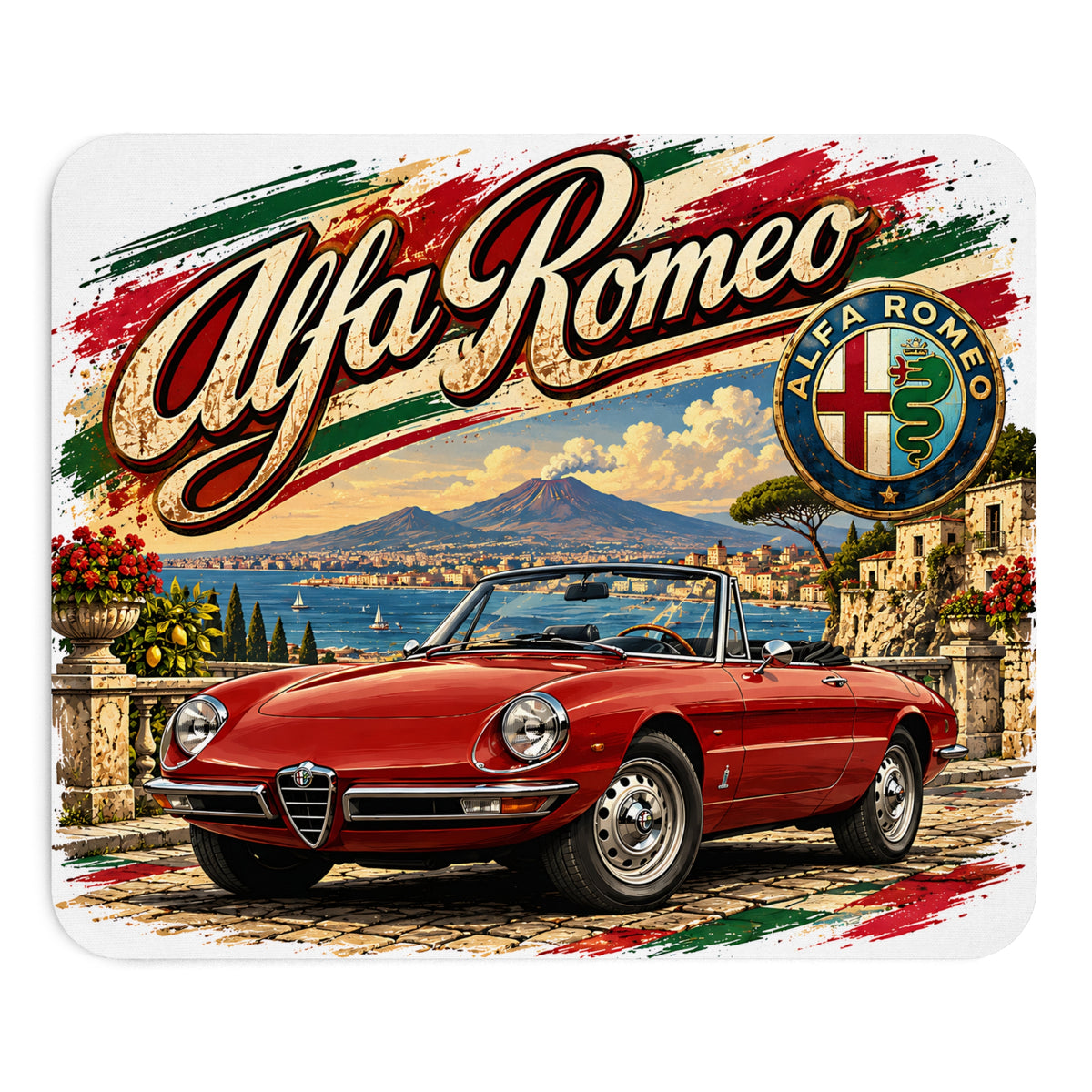 Alfa Romeo Spider Mousepad – Italienischer Auto-Klassiker