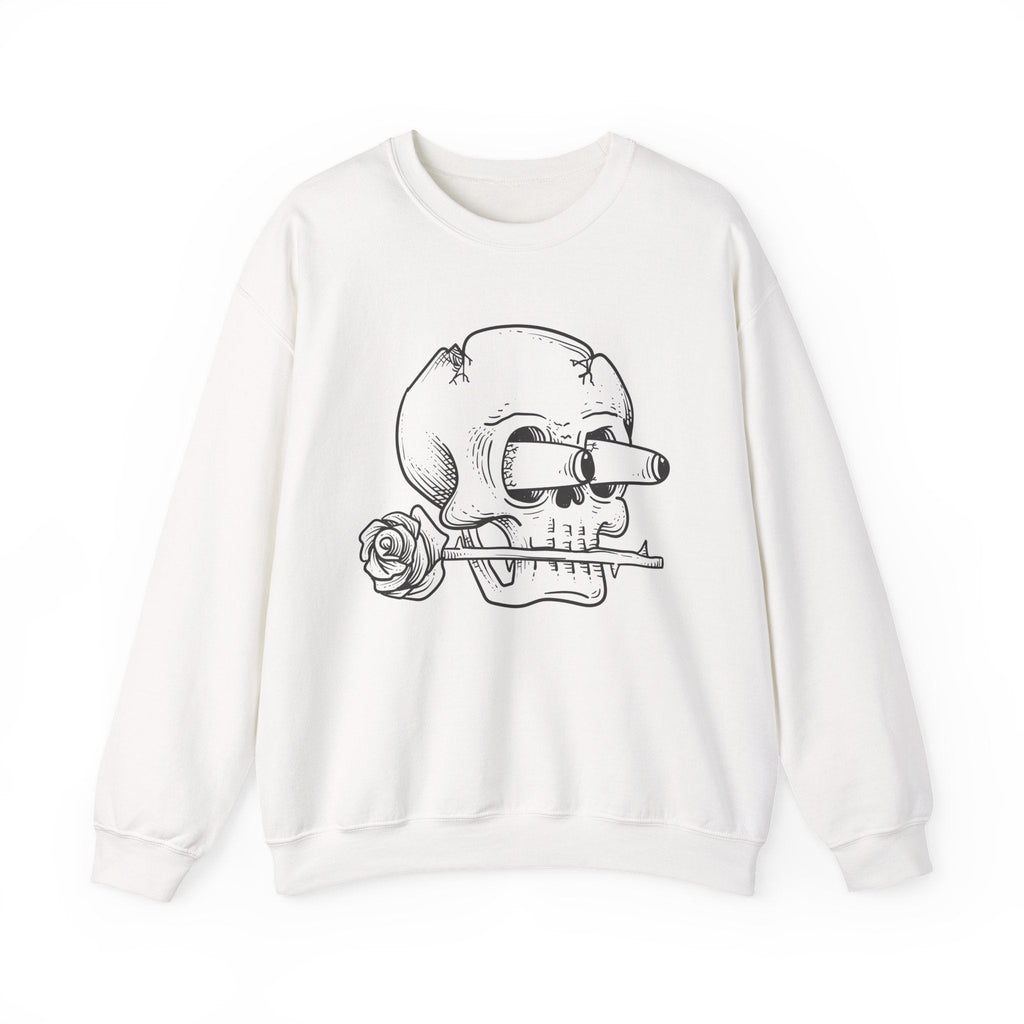 Totenkopf mit Rose Sweatshirt – Sweatshirt von Kalabula