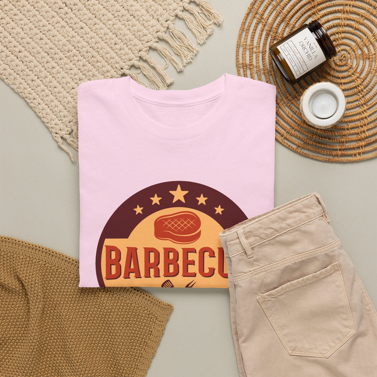 BBQ Grill Menu T-Shirt – Vintage Barbecue Cooking Grafik-T-Shirt