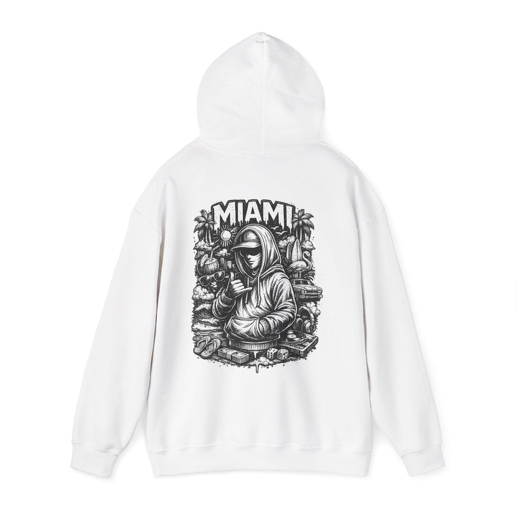 Miami Hoodie Streetwear Hoodie mit Grafik Urban Style Hoodie Hip Hop Hoodie Geschenk für Männer – Kalabula
