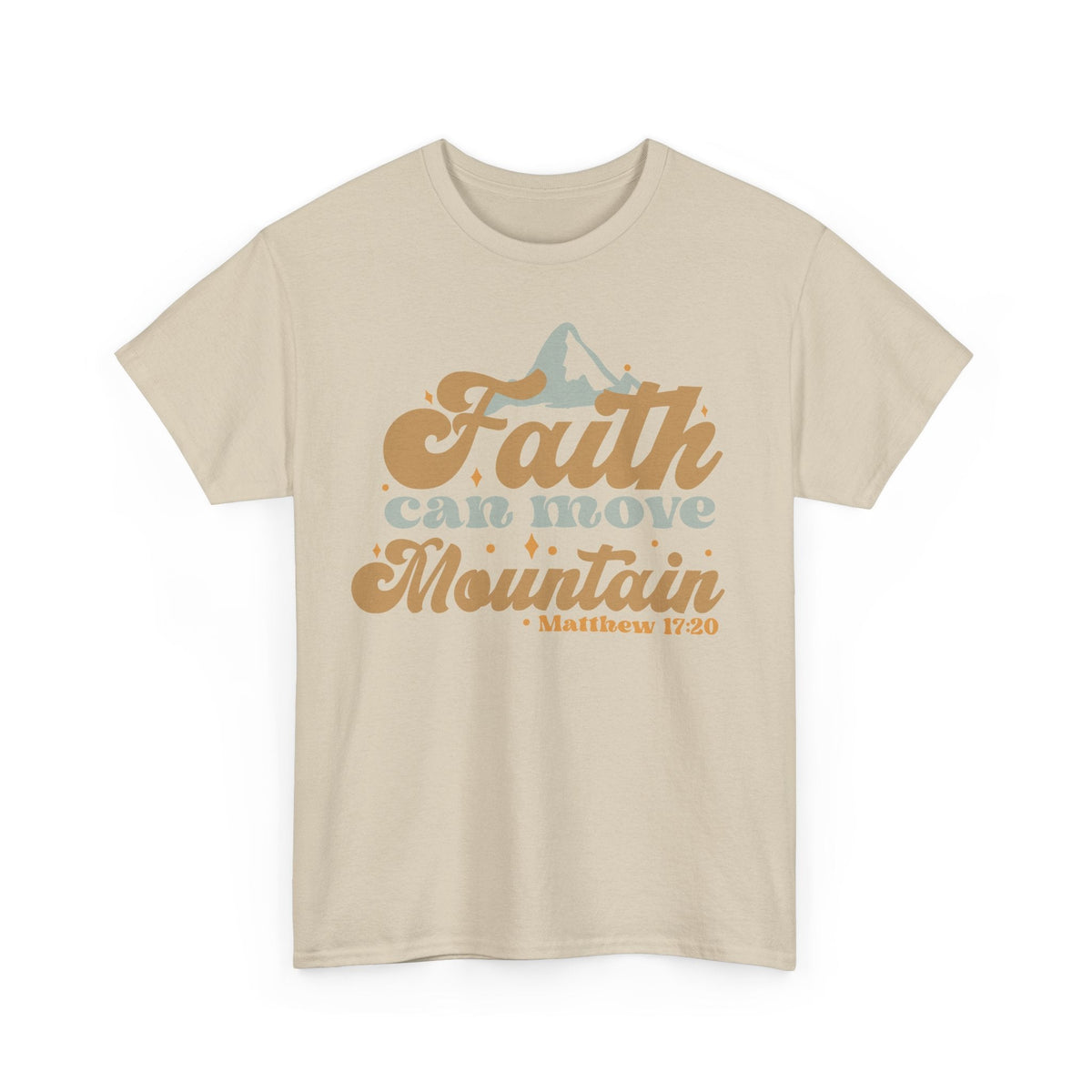 Faith Moves Mountains T-Shirt – Christlicher Glaube Grafik-T-Shirt