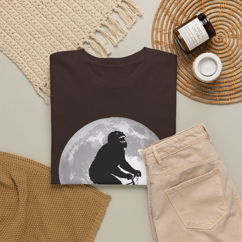 Bigfoot Bicycle T-Shirt – Mond & Natur-Abenteuer Grafik-T-Shirt