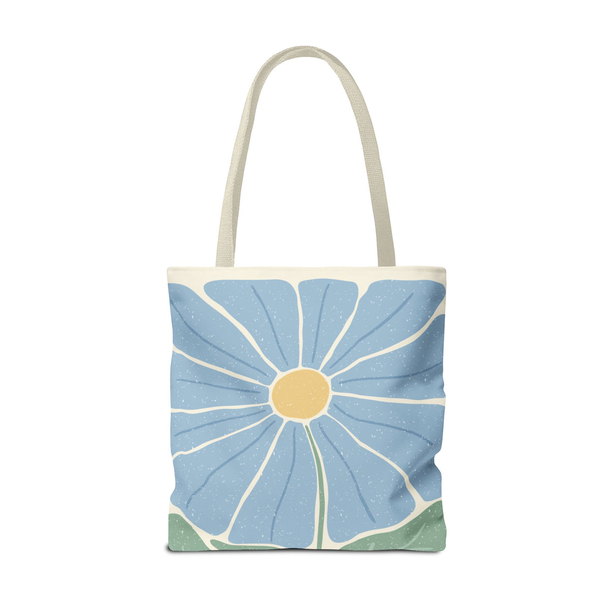 Blaue Blumen Stofftasche – Modernes Floral Design