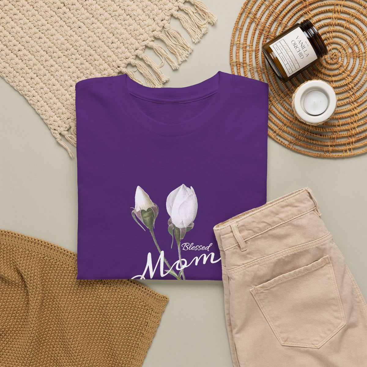 Mom Floral T-Shirt – Minimalistisches Damen-Baumwollshirt Grafik-T-Shirt