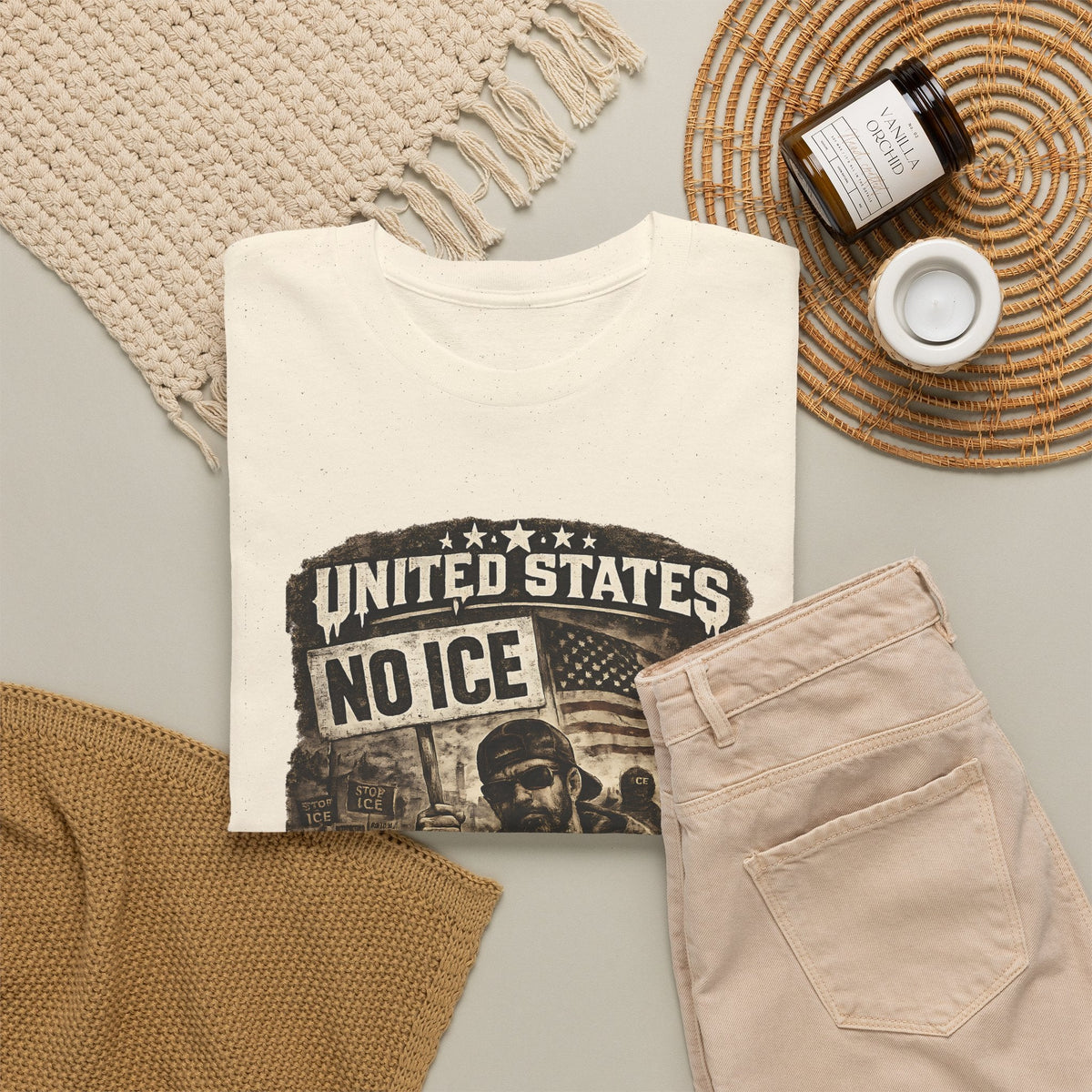 No ICE T-Shirt – USA Statement Streetwear Grafik-T-Shirt
