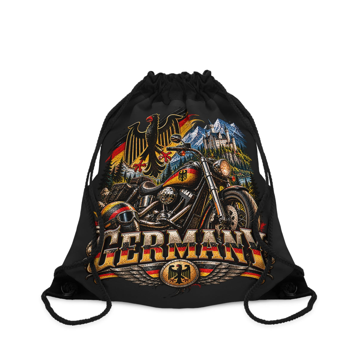 Deutschland Biker Turnbeutel – Motorrad & Adler Design von Kalabula