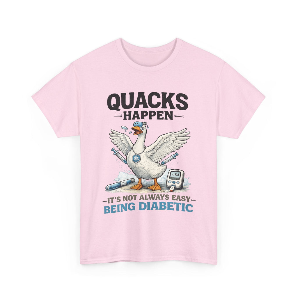 “Quacks Happen” Diabetes T-Shirt – Lustige Diabetes-Ente Grafik-T-Shirt