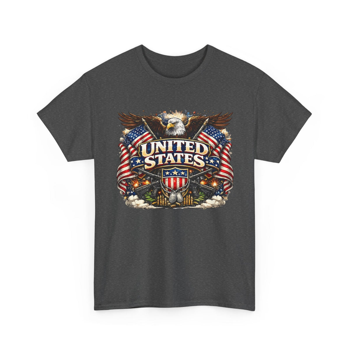 USA Patriotisch T-Shirt – US-Adler & Flagge Grafik-T-Shirt
