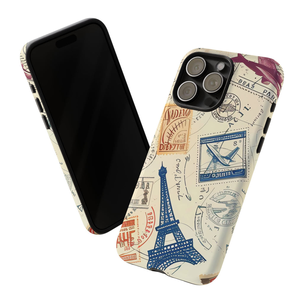 Paris Vintage-Reise Robuste Handyhülle – Eiffelturm-Design